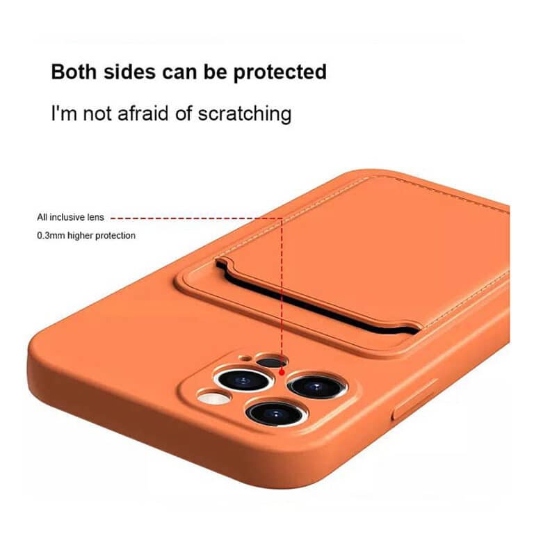 Liquid Silicone iPhone 13 Pro Max Case with Card Holder Case GBK