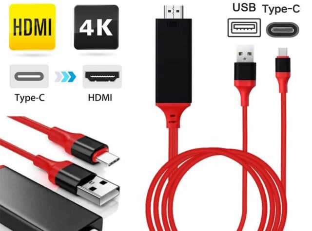Mobile Phone to HDMI Digital Cable (Lightning, USB-C)